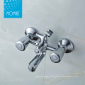 China Manufacturer Sanitary Ware Bathroom Sink Faucet Dual Handle Copper Wall Mount Bathtub Shower Mixer Tap